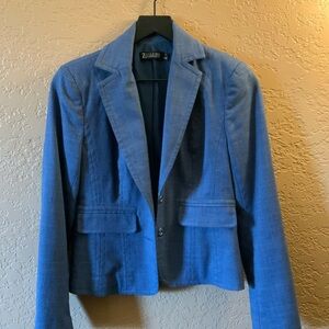 New York & Company 7th Avenue Women’s Blazer Optus Blue Career Jacket Sz: 0